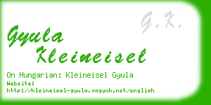 gyula kleineisel business card